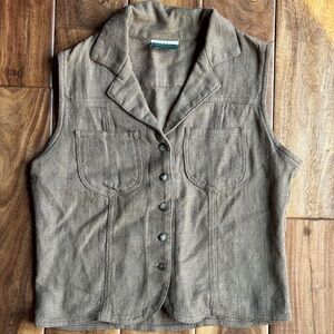 Vintage Coldwater Creek Linen Vest